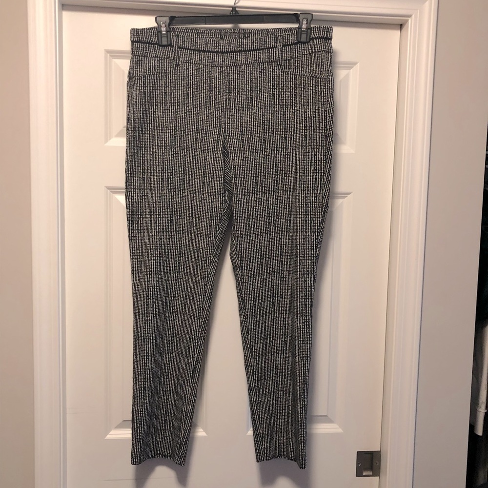 Zac & Rachel dress pants - black & white print - size 14